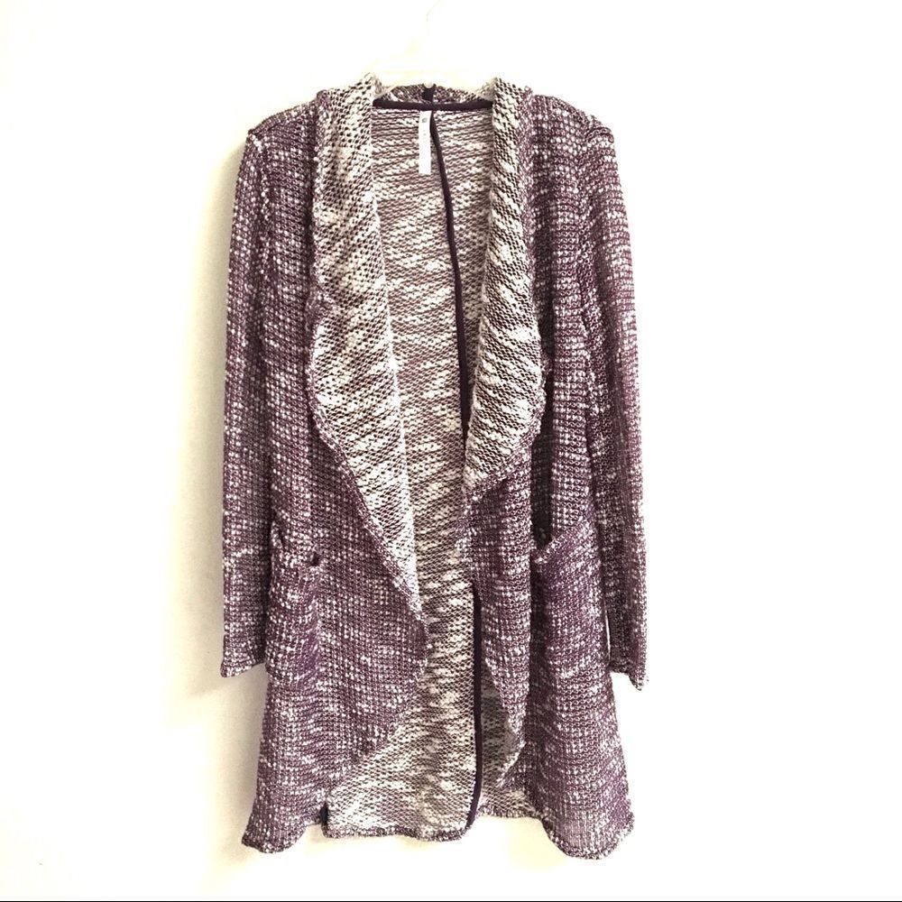 Fabletics purple & white Moscow wrap cardigan S - Picture 3 of 9